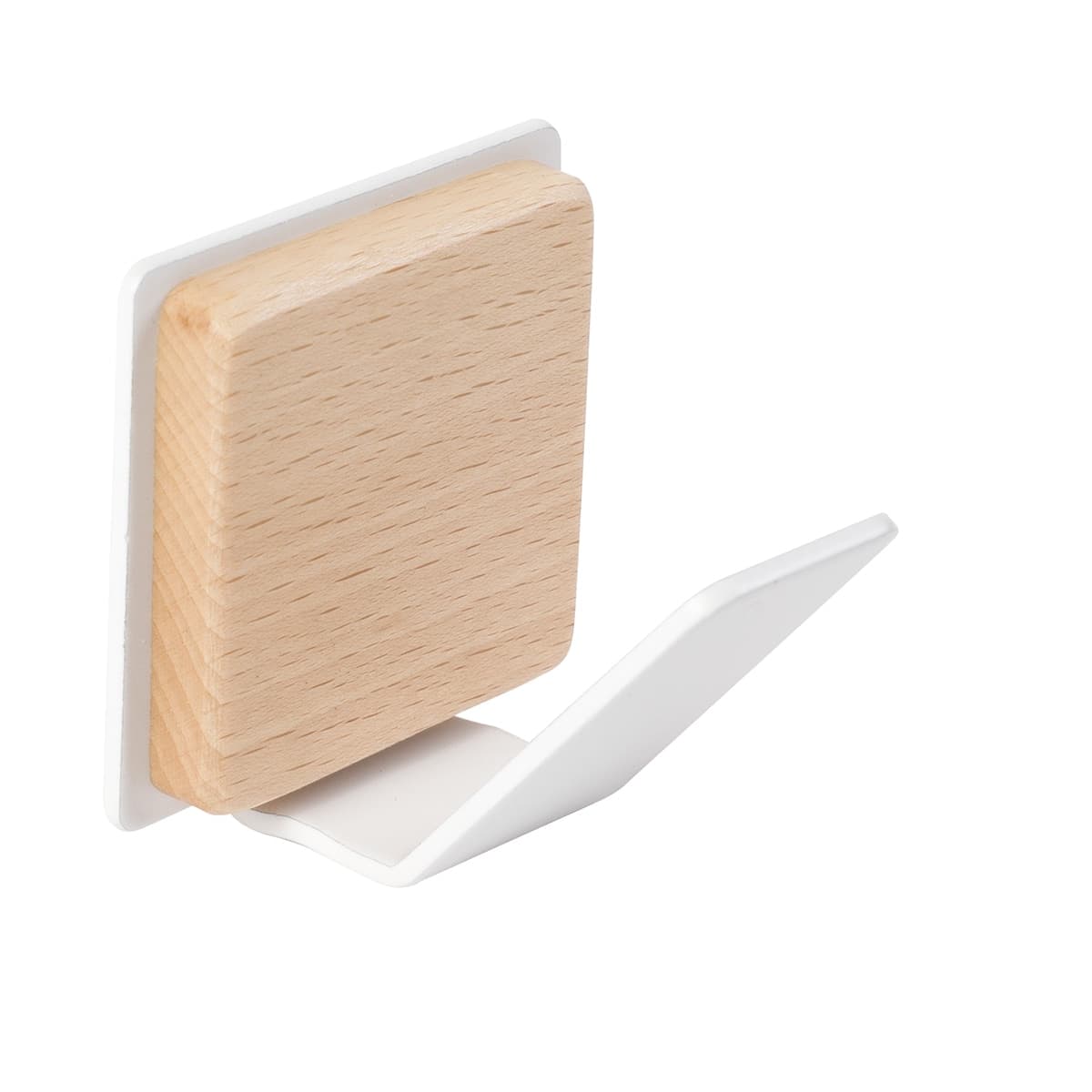 Nesu - Percha blanca con aplica haya - C1-9608BLHN1.
