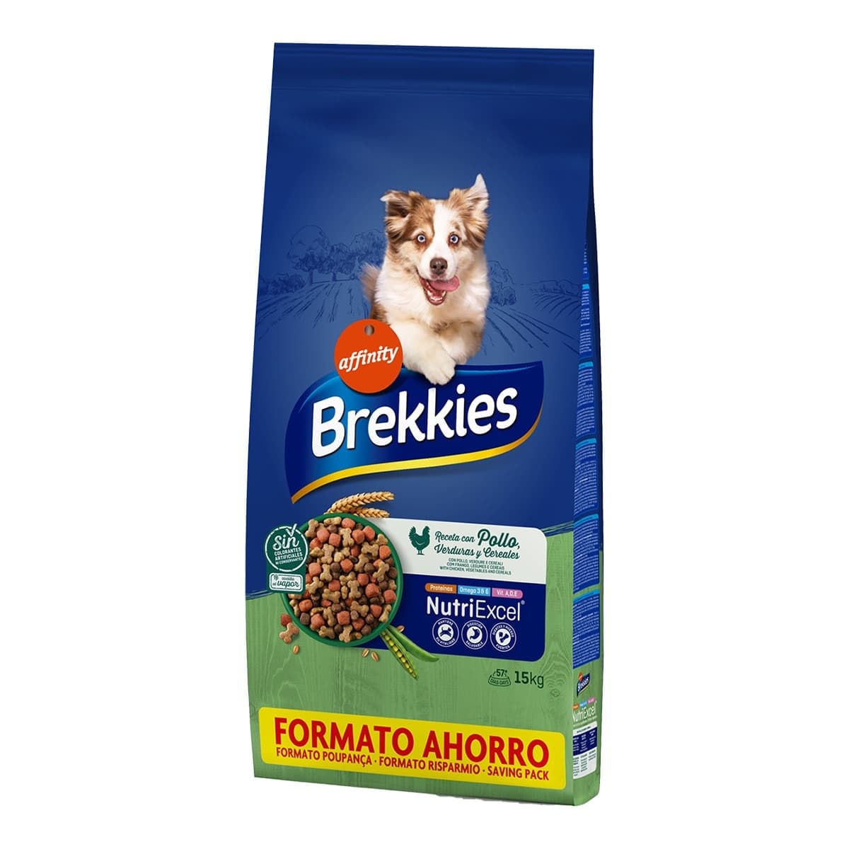 Brekkies - Pienso para perros adultos Brekkies pollo y cereales.