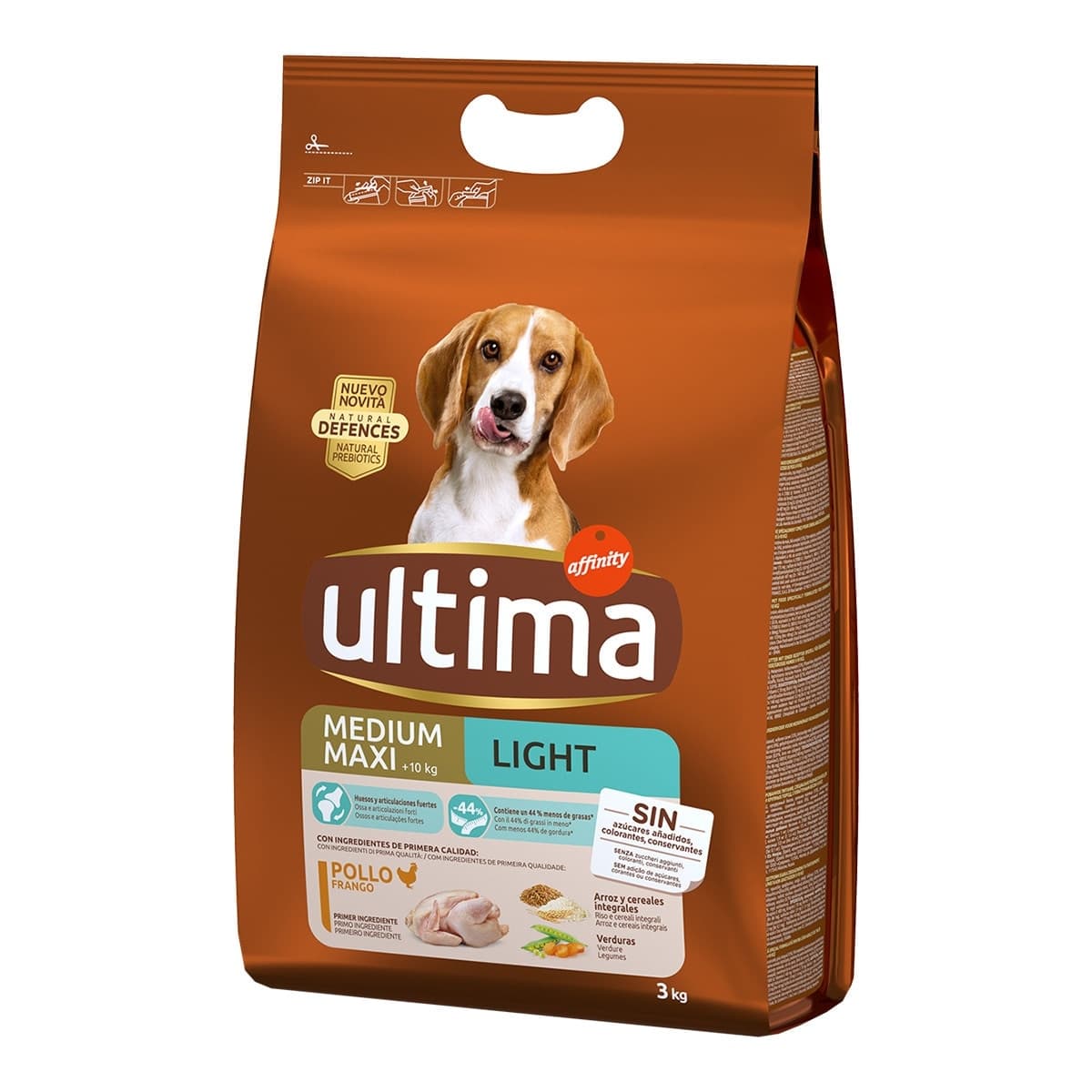 Ultima - Pienso para perros adultos Ultima Medium-Maxi Light.