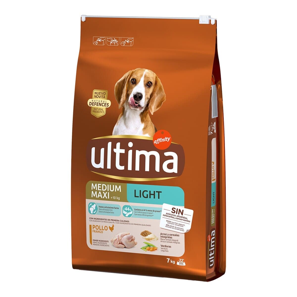 Ultima - Pienso para perros adultos Ultima Medium-Maxi Light.