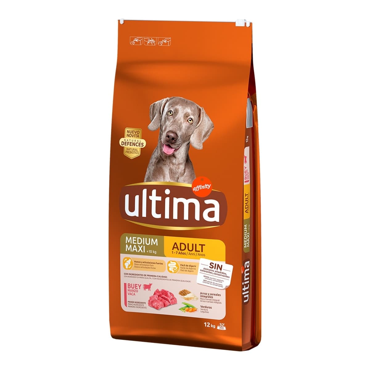 Ultima - Pienso para perros medianos y grandes Ultima Medium-Maxi Buey.