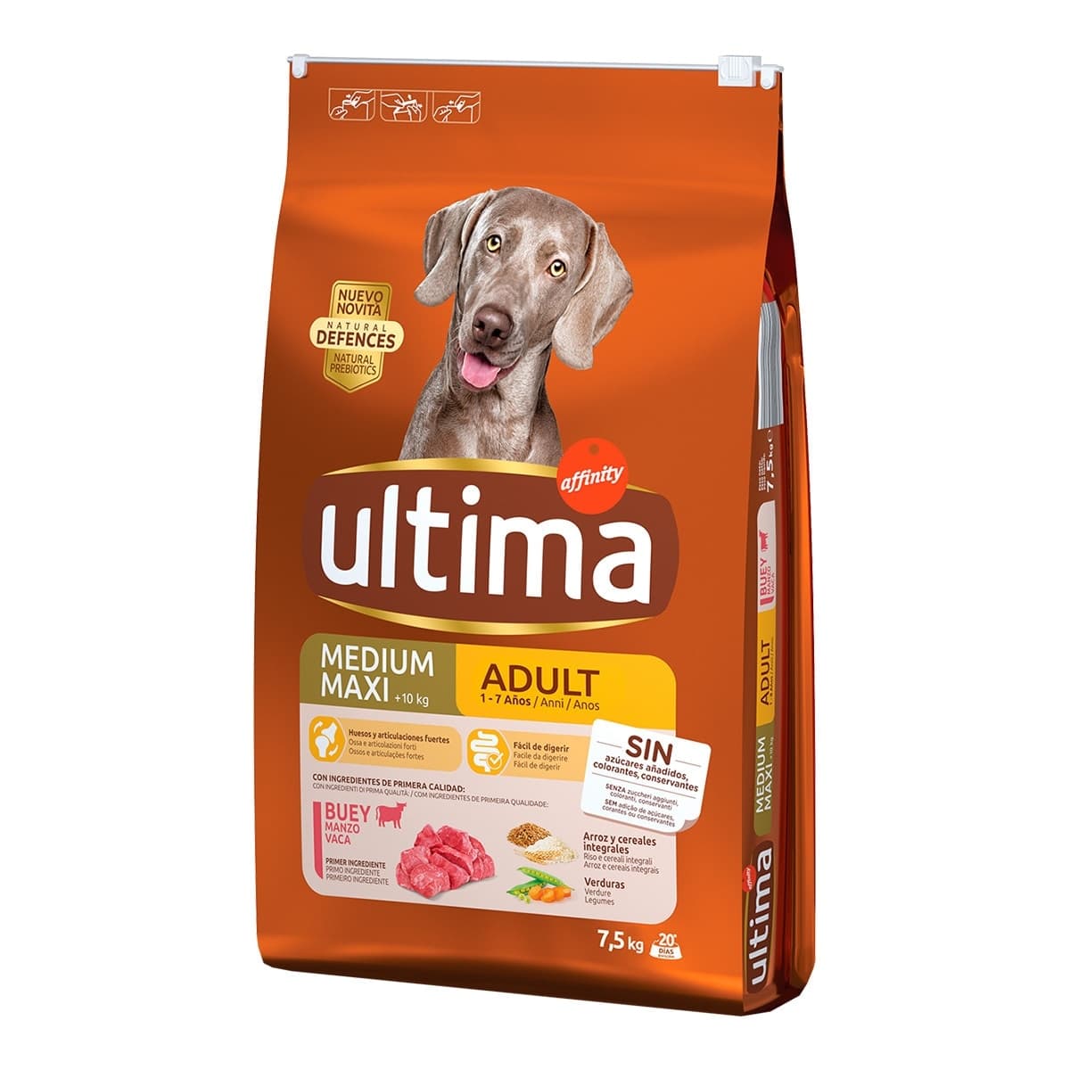 Ultima - Pienso para perros medianos y grandes Ultima Medium-Maxi Buey.