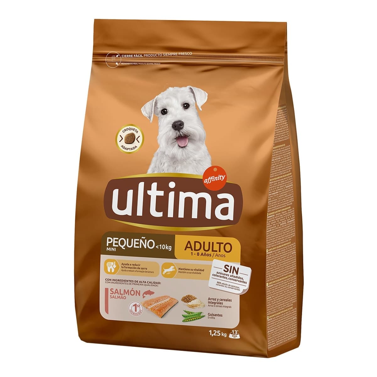 Ultima - Pienso para perros adultos minis Ultima salmón 1,25 kg.