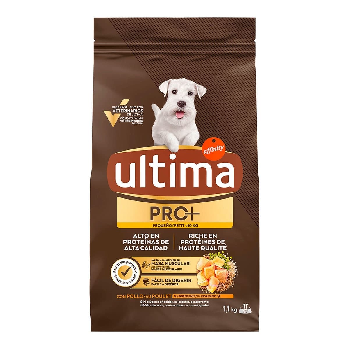 Ultima - Pienso para perros adultos minis Ultima Pro+ pollo 1,1 Kg.