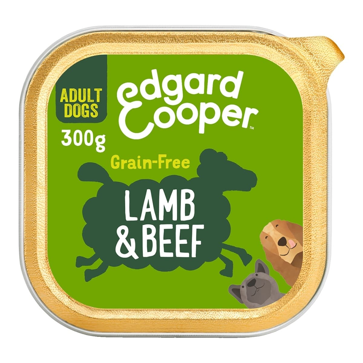 Edgard & Cooper - Comida húmeda para perros adultos Edgard & Cooper grain free paté cordero y vaca.