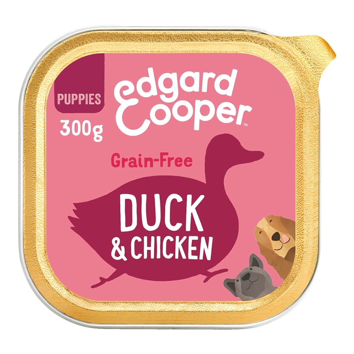 Edgard & Cooper - Comida húmeda para perros cachorros Edgard & Cooper paté grain free pato y pollo.
