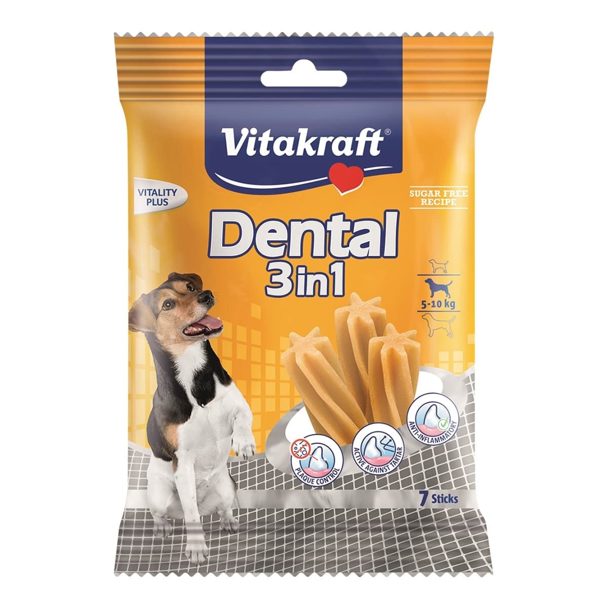 Vitakraft - Snack para perros pequeños Vitakraft Dental 3 en 1 120 g.