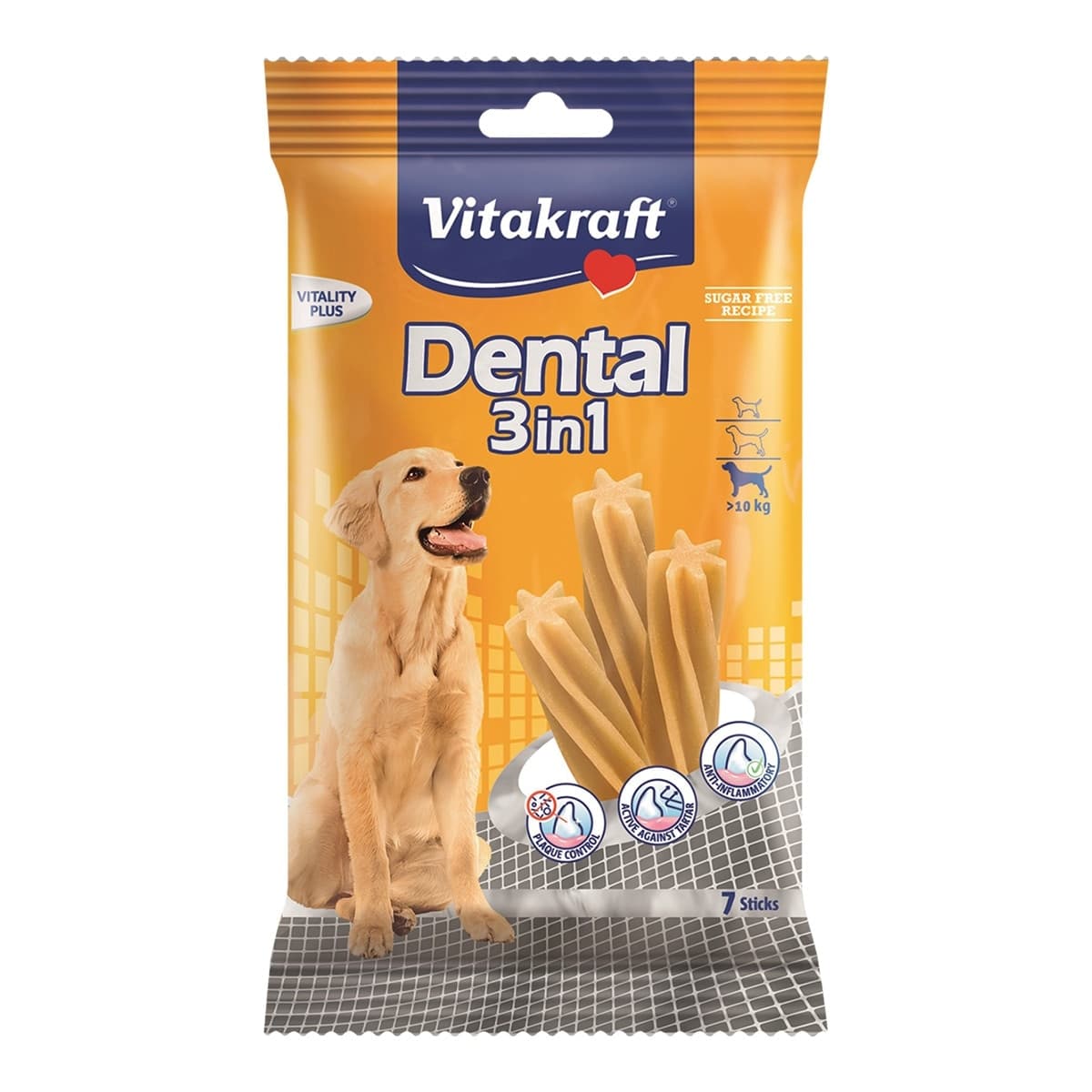 Vitakraft - Snack para perros medianos Vitakraft Dental 3 en 1 180 g.
