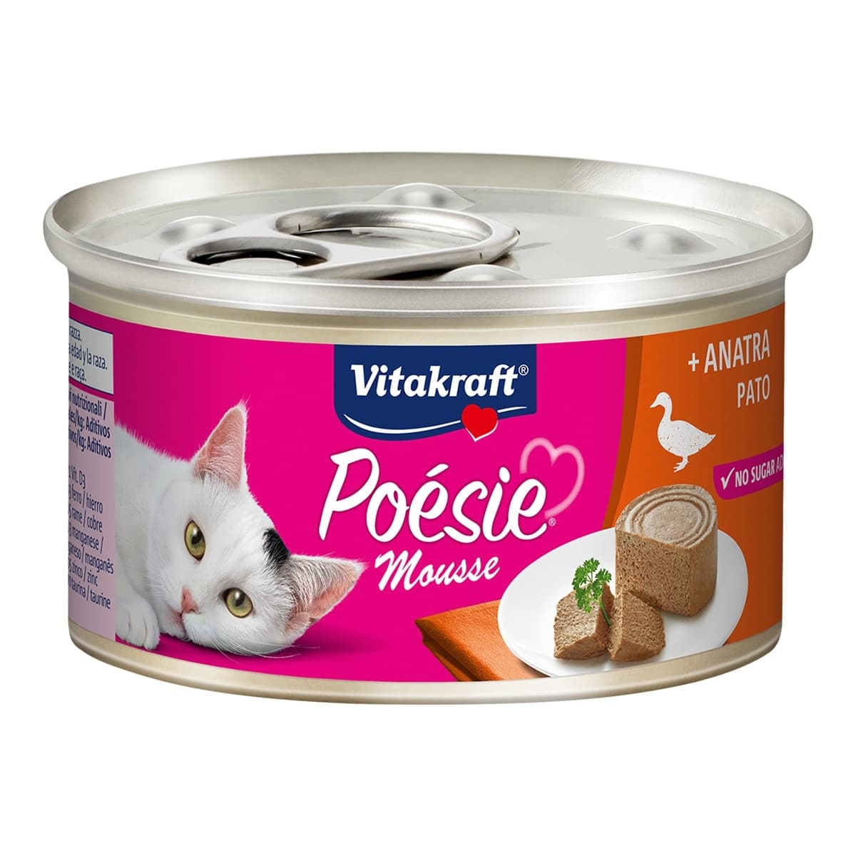 Vitakraft - Comida húmeda para gatos adultos Vitakraft Poésie mousse de pato 85 g.