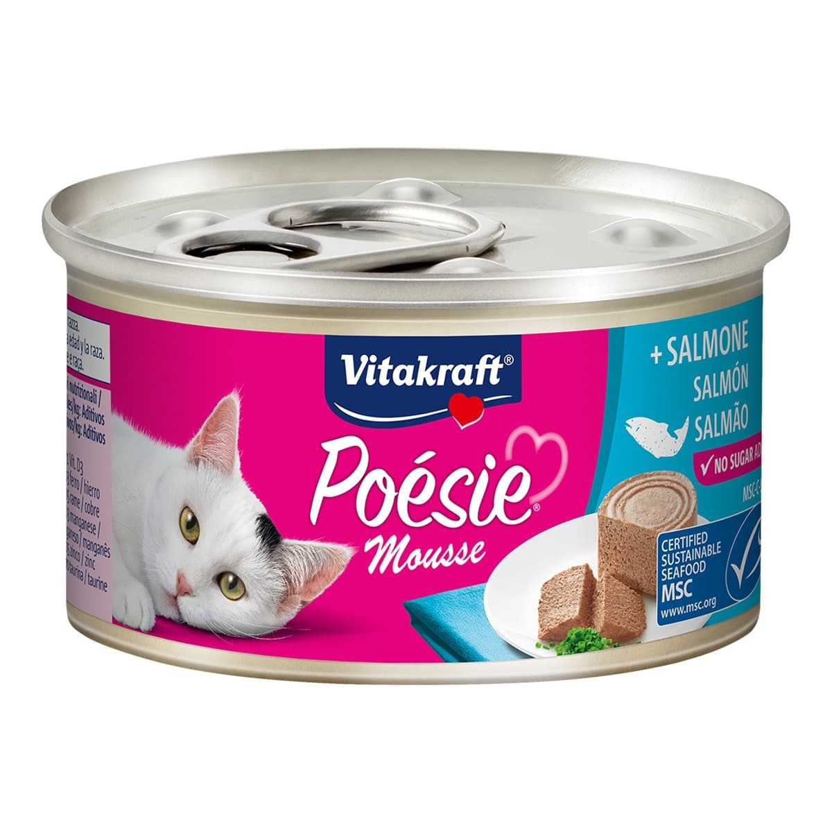 Vitakraft - Comida húmeda para gatos adultos Vitakraft Poésie mousse de salmón 85 g.