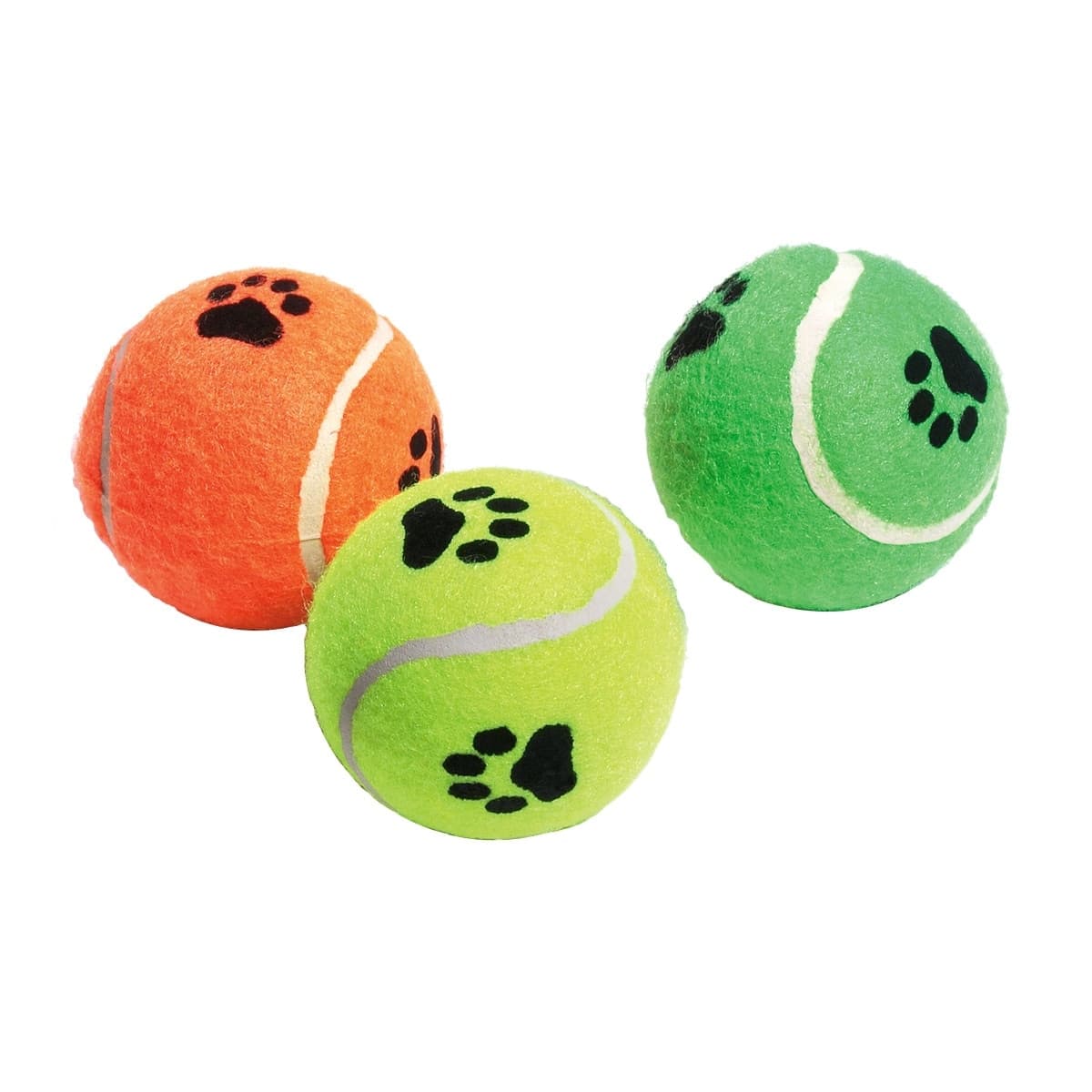 Flamingo - Pack de tres pelotas Flamingo para perros tenis 6 cm.