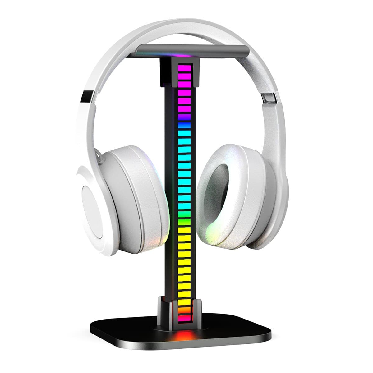XANLITE - Soporte para auriculares con barra de luz led rgb digital recargable usb music sync display 12 pcs Xanlite.