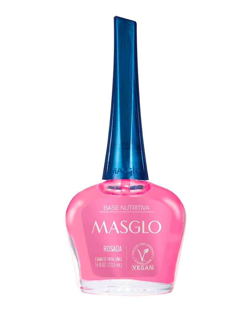 MASGLO - Base para las uñas de tratamiento nutritivo rosada 13,5 ml Masglo.