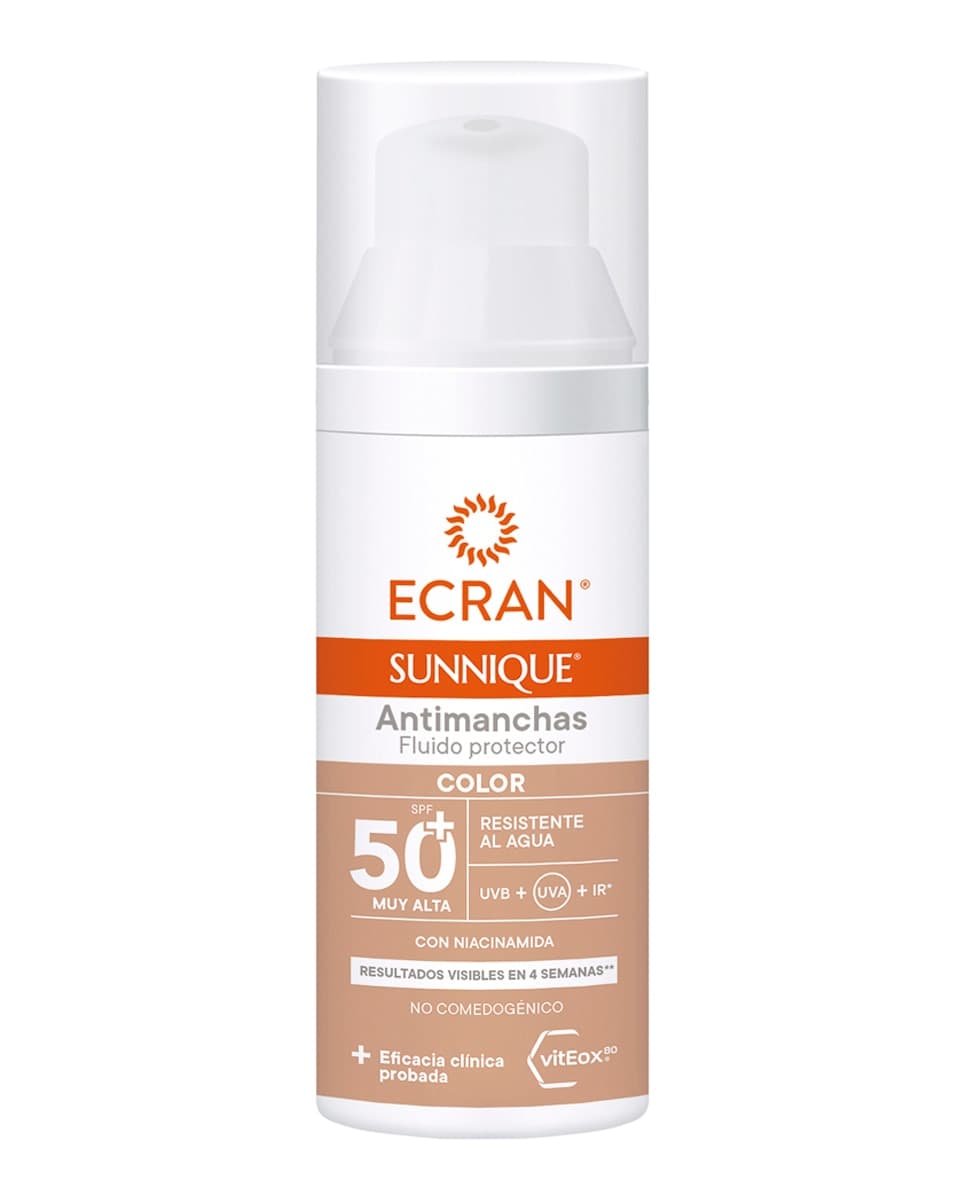Ecran - Fluido Protector Antimanchas Con Color Fps 50+ Sunnique 50 ml Ecran.