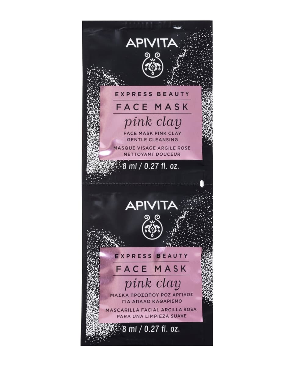 Apivita - Mascarilla Limpiadora Suave con Arcilla Rosa Express Beauty Apivita.