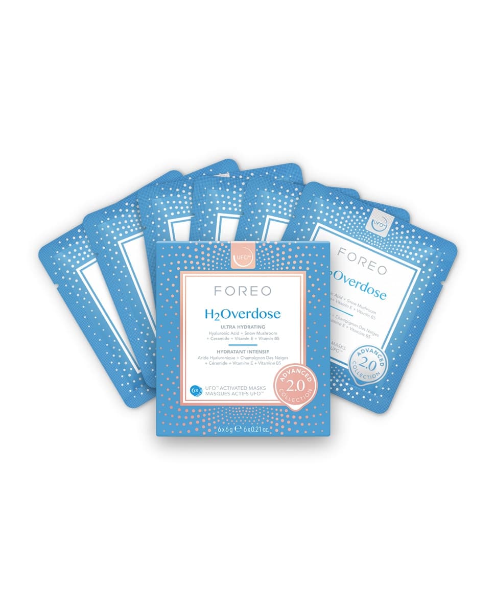 FOREO - H2Overdose 2.0 Advanced Collection - Mascarilla facial ultra hidratante para la piel seca diseñada exclusivamente para UFO™.