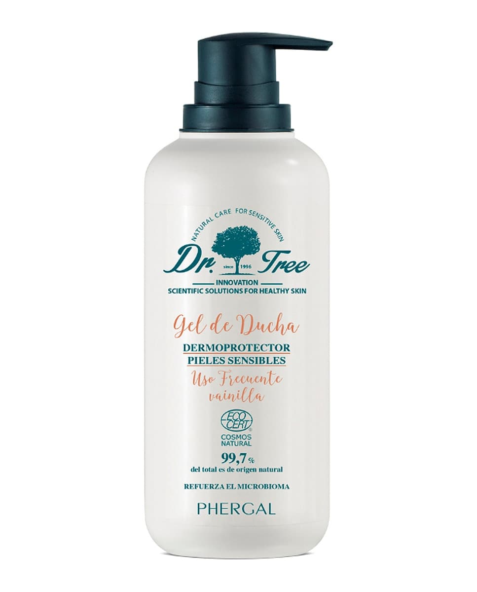 Dr. Tree - Gel de Ducha Vainilla Natural Uso Frecuente Piel Sensible 500 ml Dr. Tree.