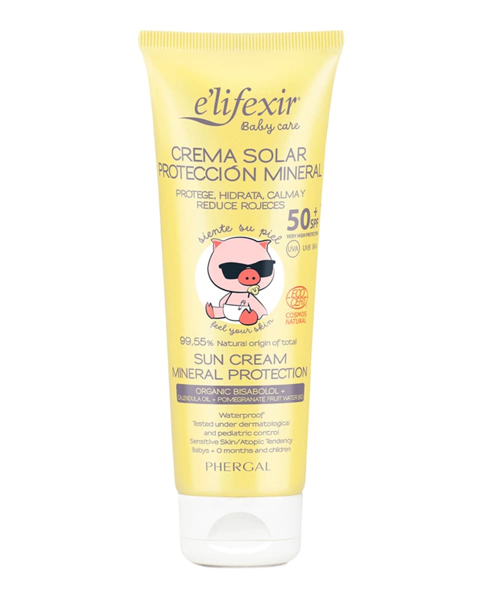 E'lifexir - Crema Solar Mineral Protección Spf+50 Piel Sensible Elifexir Baby Care 100 ml Elifexir.