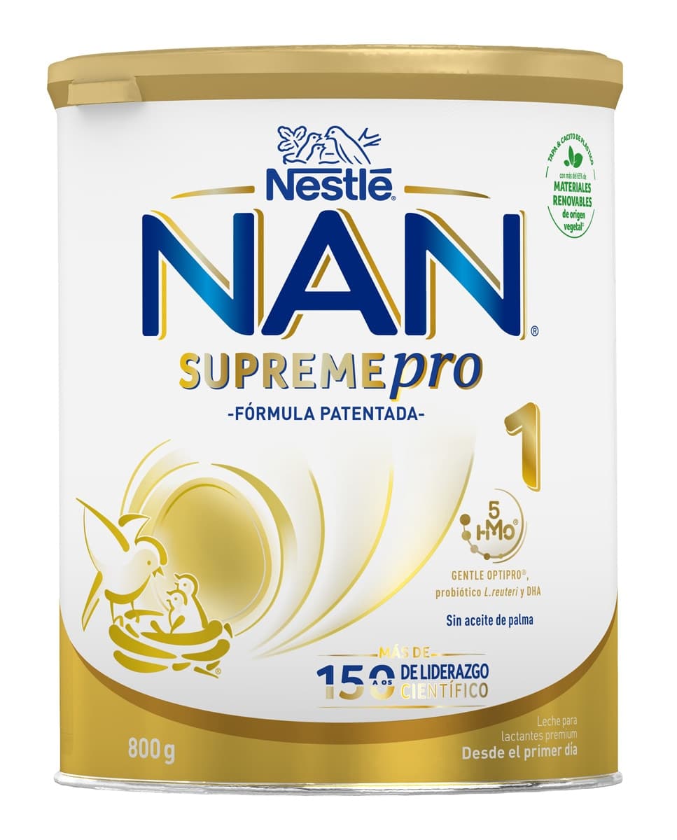 NESTLE - Leche para lactantes Nan Supreme Pro 1 en polvo Premium 0 a 6 meses 800 g Nestlé.