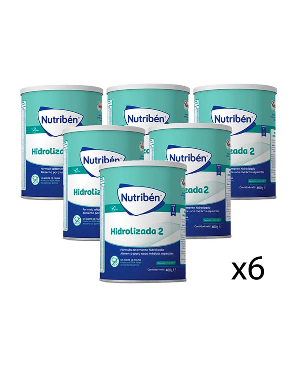 Nutribén® - Pack 6 unidades Leche infantil Nutribén Hidrolizada 2 Nutribén®.