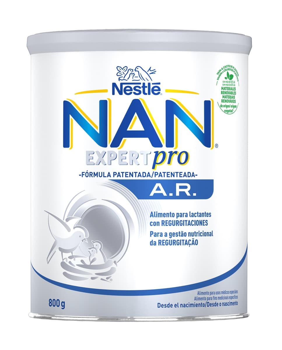 NESTLE - Alimento en polvo para lactantes con regurgitaciones Nan 800 g Nestlé.