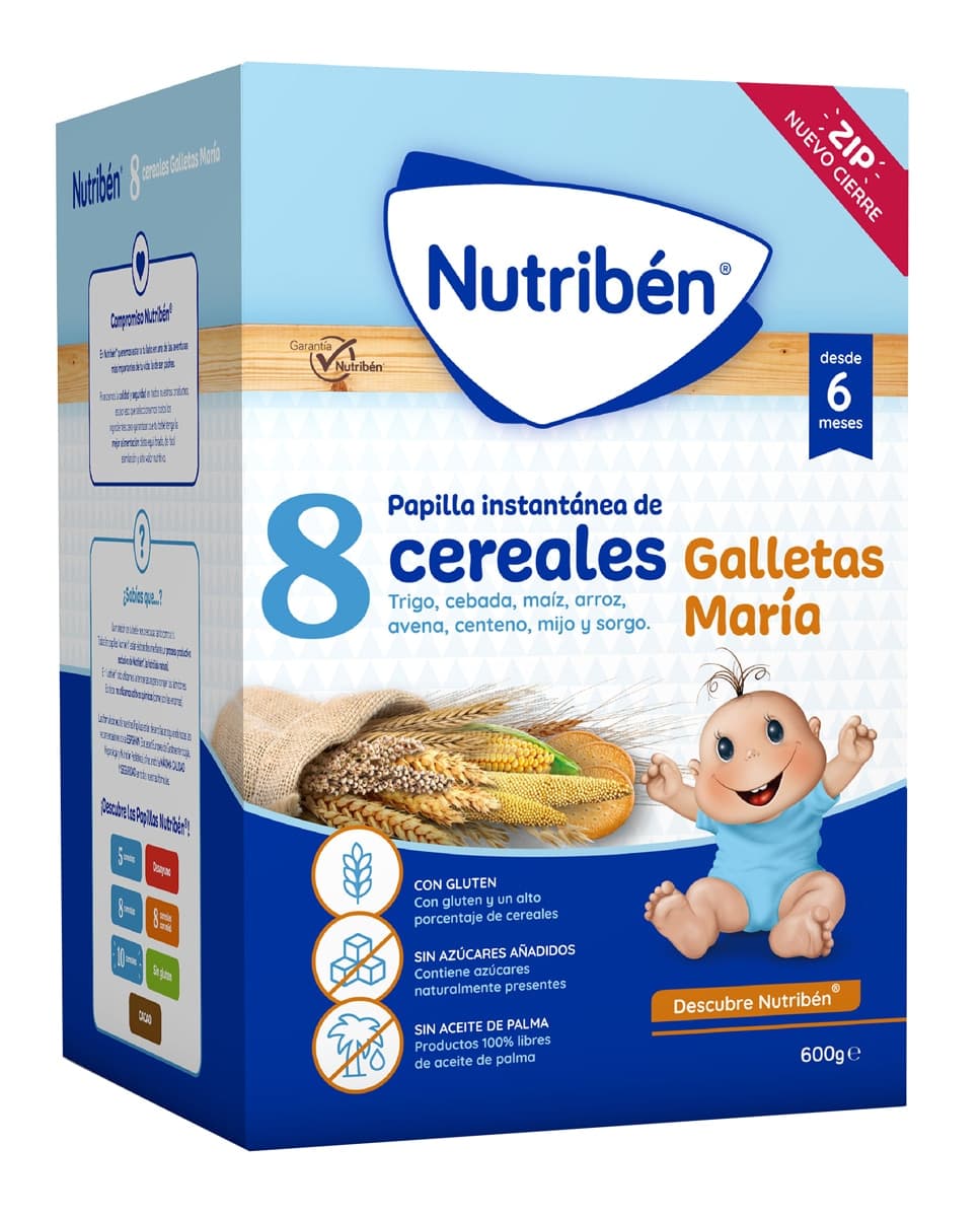Nutribén® - Papilla 8 Cereales Galletas María Nutribén®.