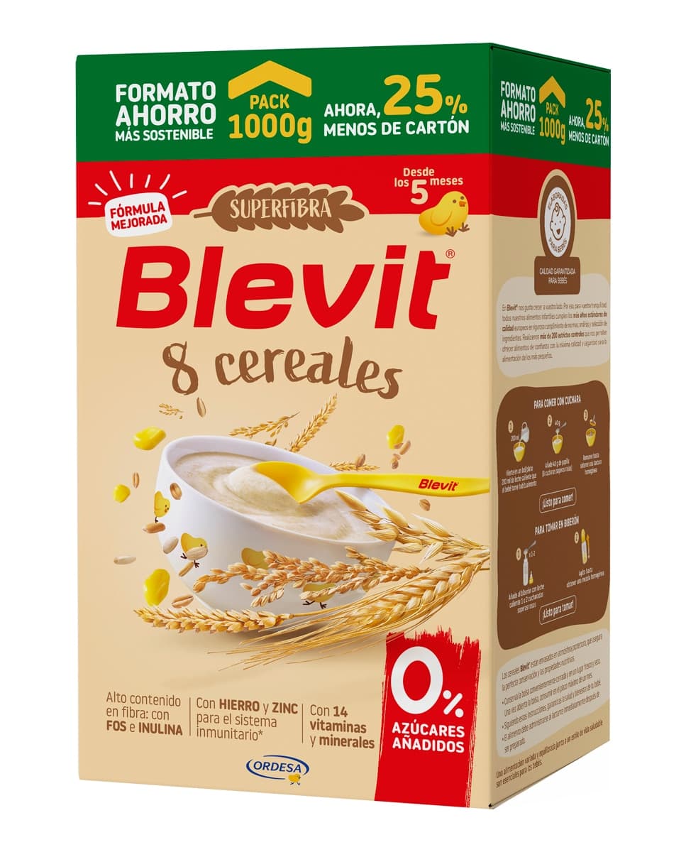 Blevit - Papilla Superfibra 8 Cereales 1000 g Blevit.