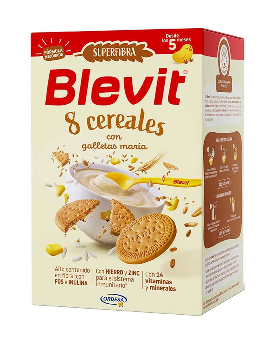 Blevit - Papilla Blevit Sf 8 Cereales y galleta 500 g Blevit.