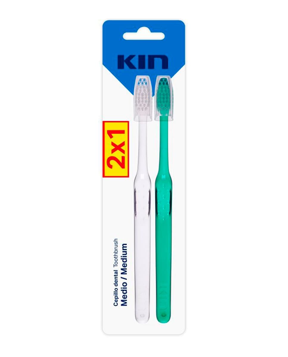 Kin - Pack Cepillo dental Medio 2 unid Kin.