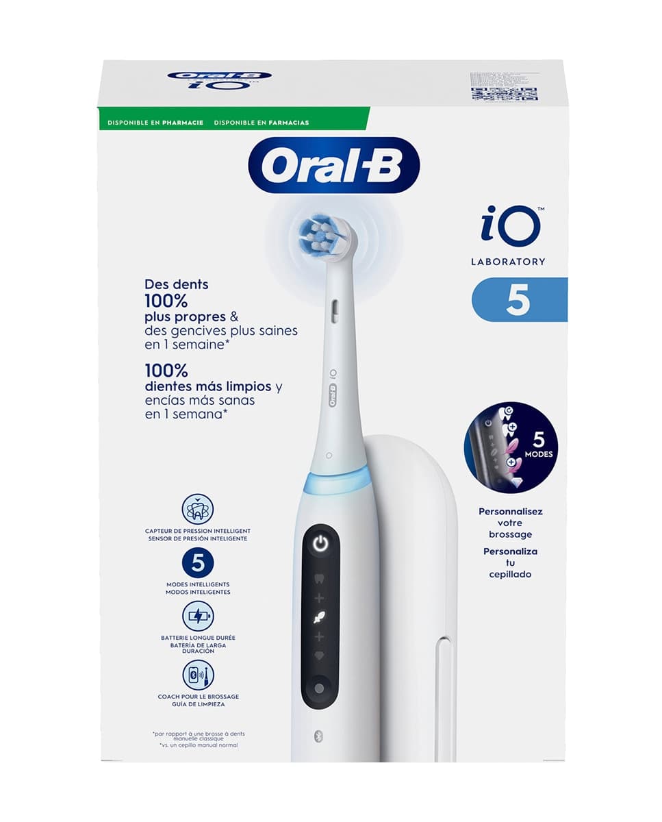 ORAL-B - Cepillo de Dientes Eléctrico Blanco iO 5 Oral-B.