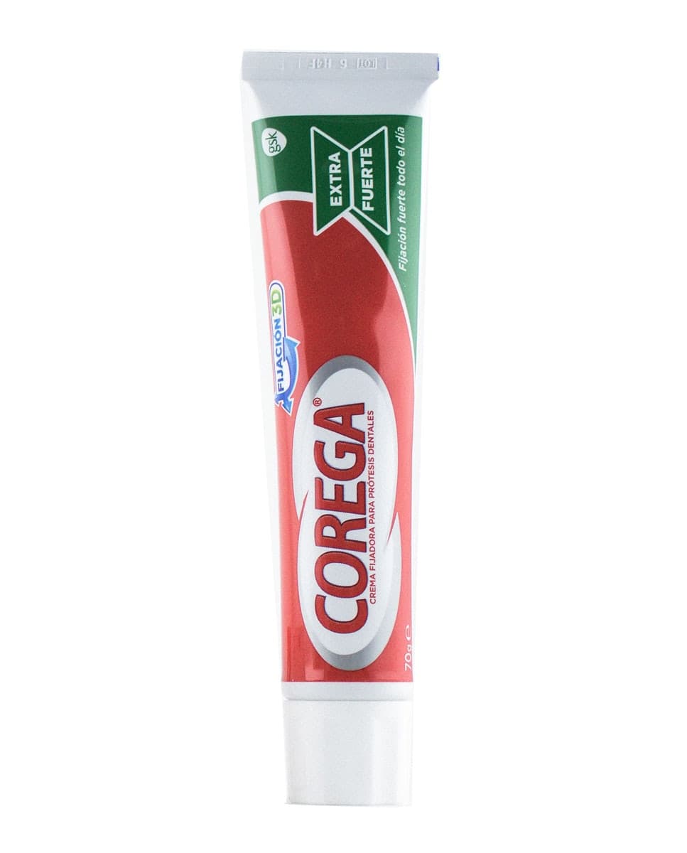 Corega - Crema Fijadora Dentaduras Postizas Extra Fuerte 70 g Corega.