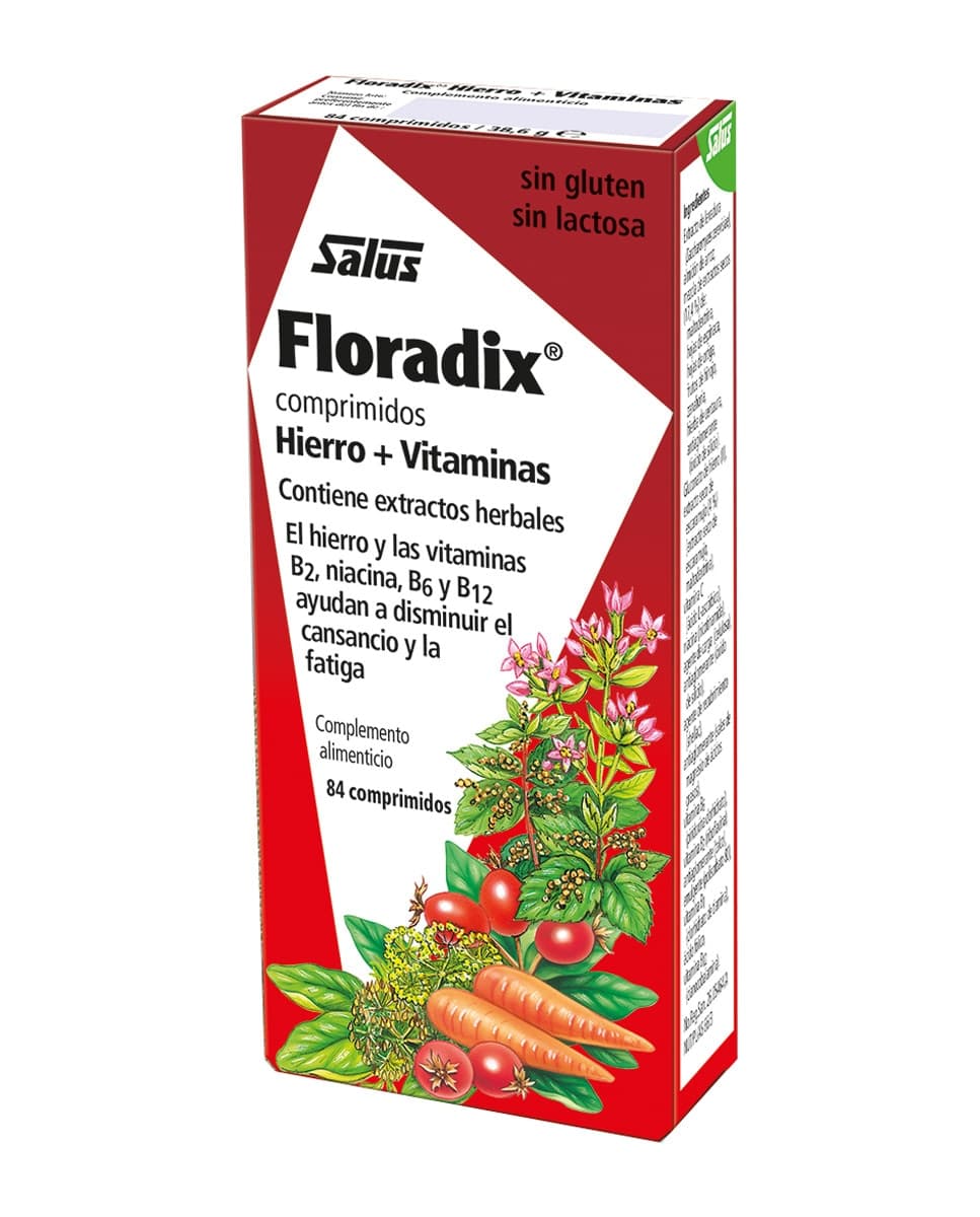 Floradix - 84 Comprimidos de Hierro + Vitaminas Floradix.