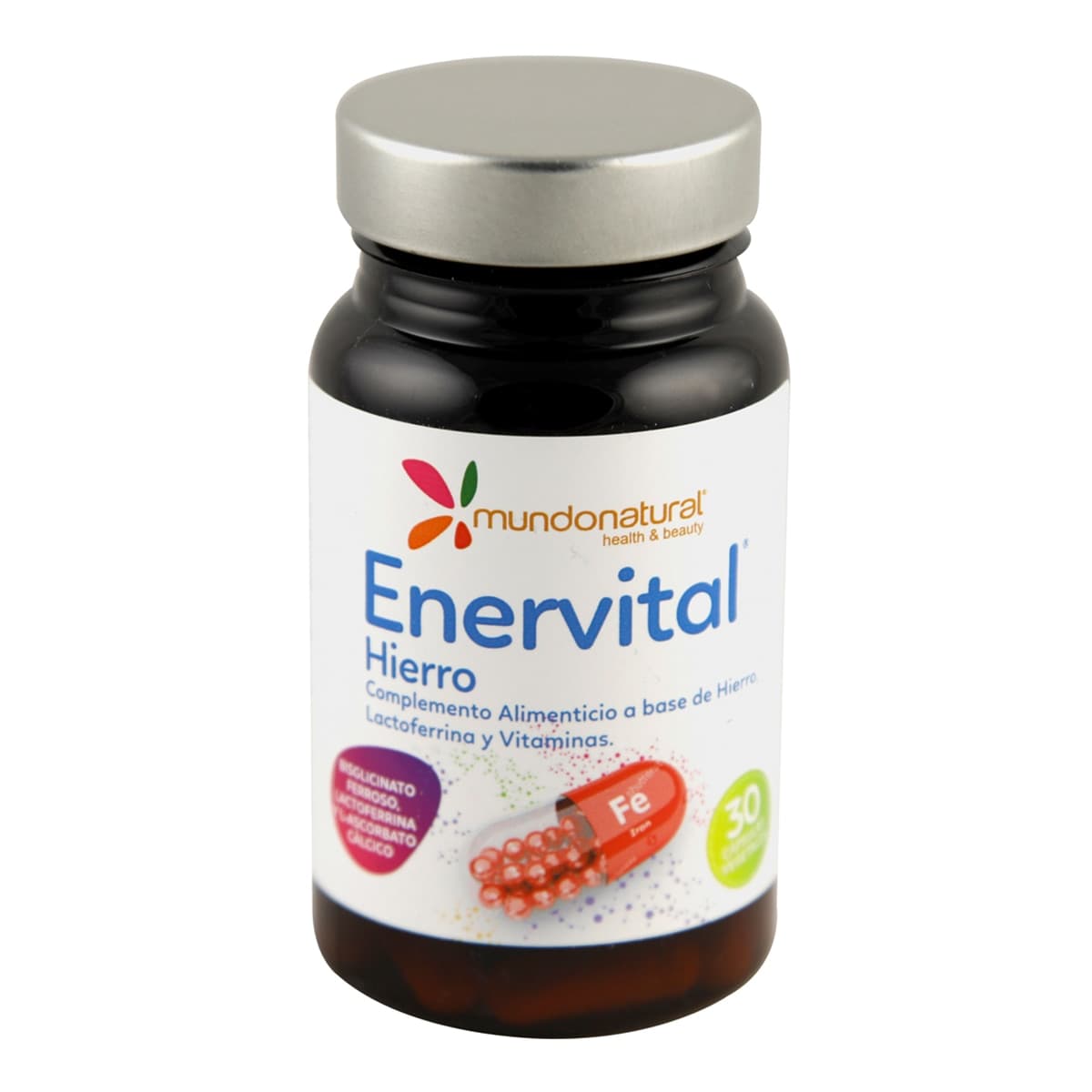 Mundo Natural - 30 perlas Enervital Hierro Mundo Natural.
