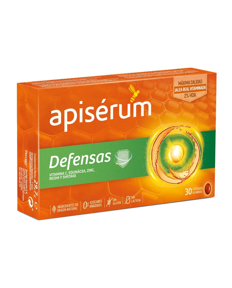 Apisérum - 30 Cápsulas blandas Defensas Apiserum.