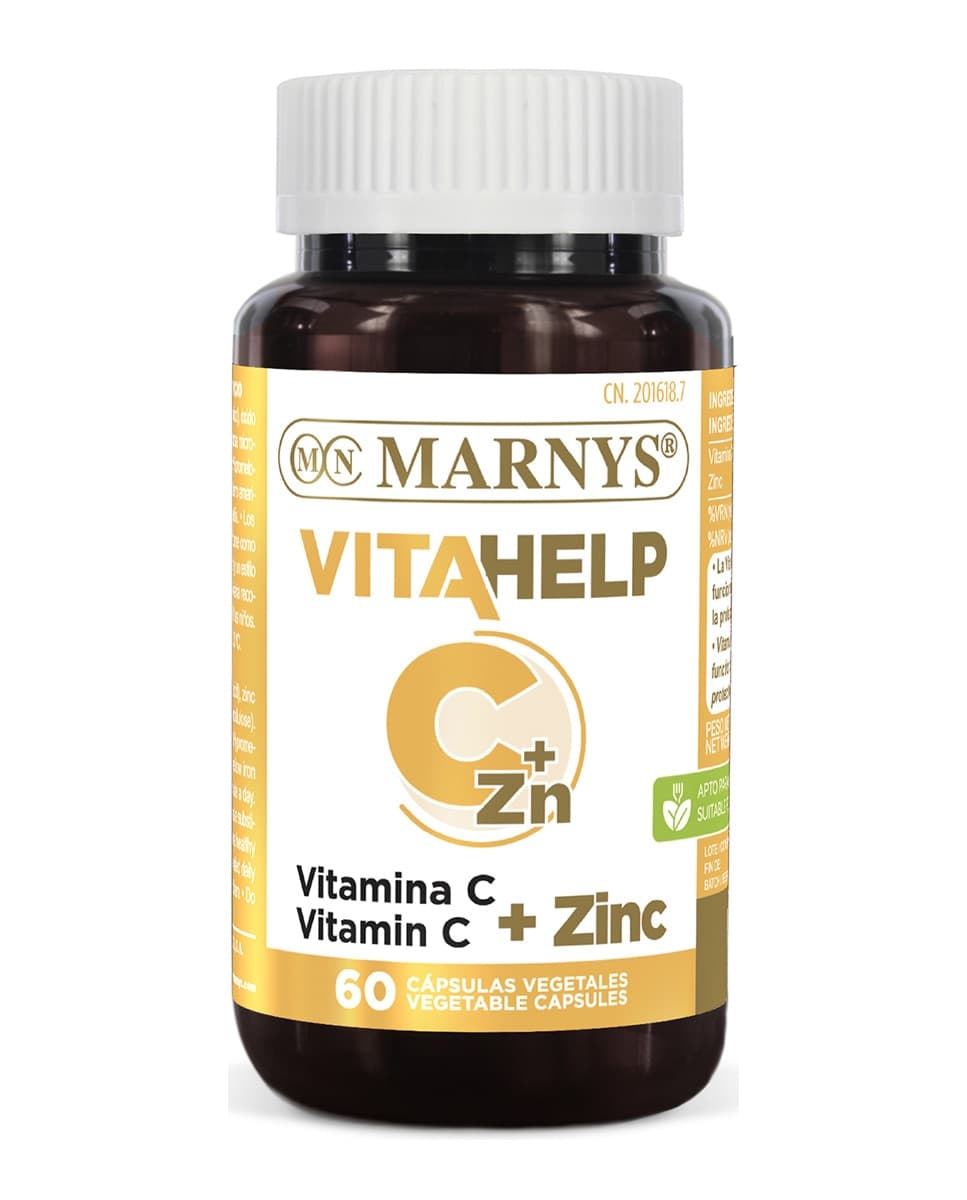 Marnys - 60 cápsulas vegetales Vitahelp Vitamina C + Zinc Marnys.