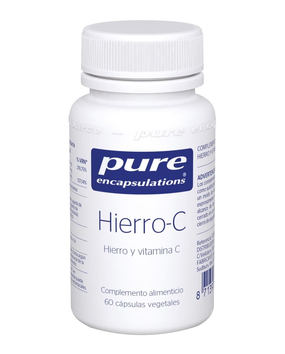 Pure Encapsulations - 60 Cápsulas Hierro-C Pure Encapsulations.