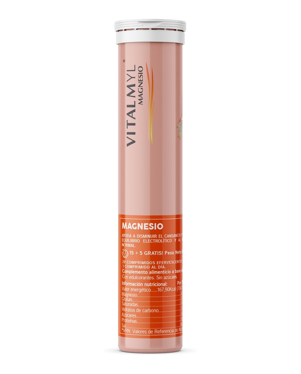 Vitalmyl - 20 Comprimidos Magnesio Efervescente Vitalmyl.