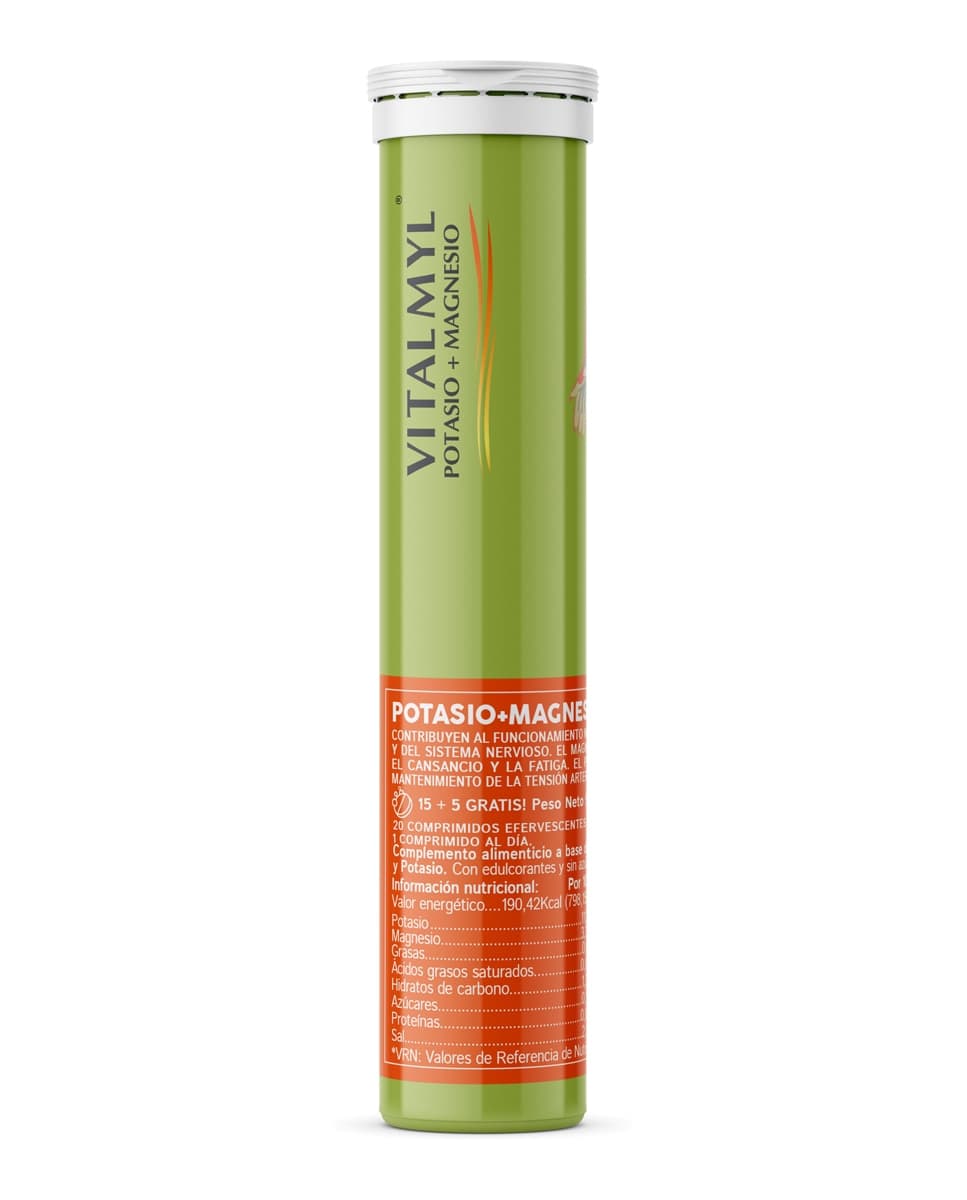 Vitalmyl - 20 comprimidos Potasio + Magnesio Efervescente 20 comprimidos Vitalmyl.