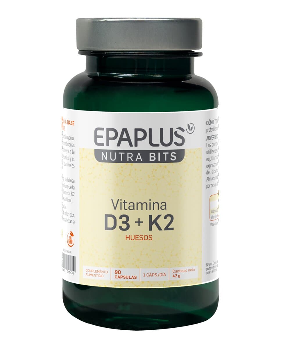 Epaplus - 90 cápsulas Vitamina D3 + K2 Nutrabits Epaplus.