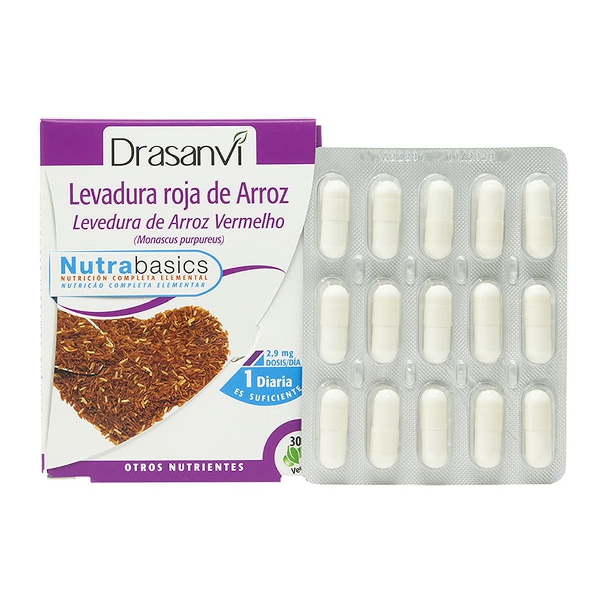 Drasanvi - 30 Cápsulas Levadura Roja Arroz (2,9Mg Monacolina K) Drasanvi.