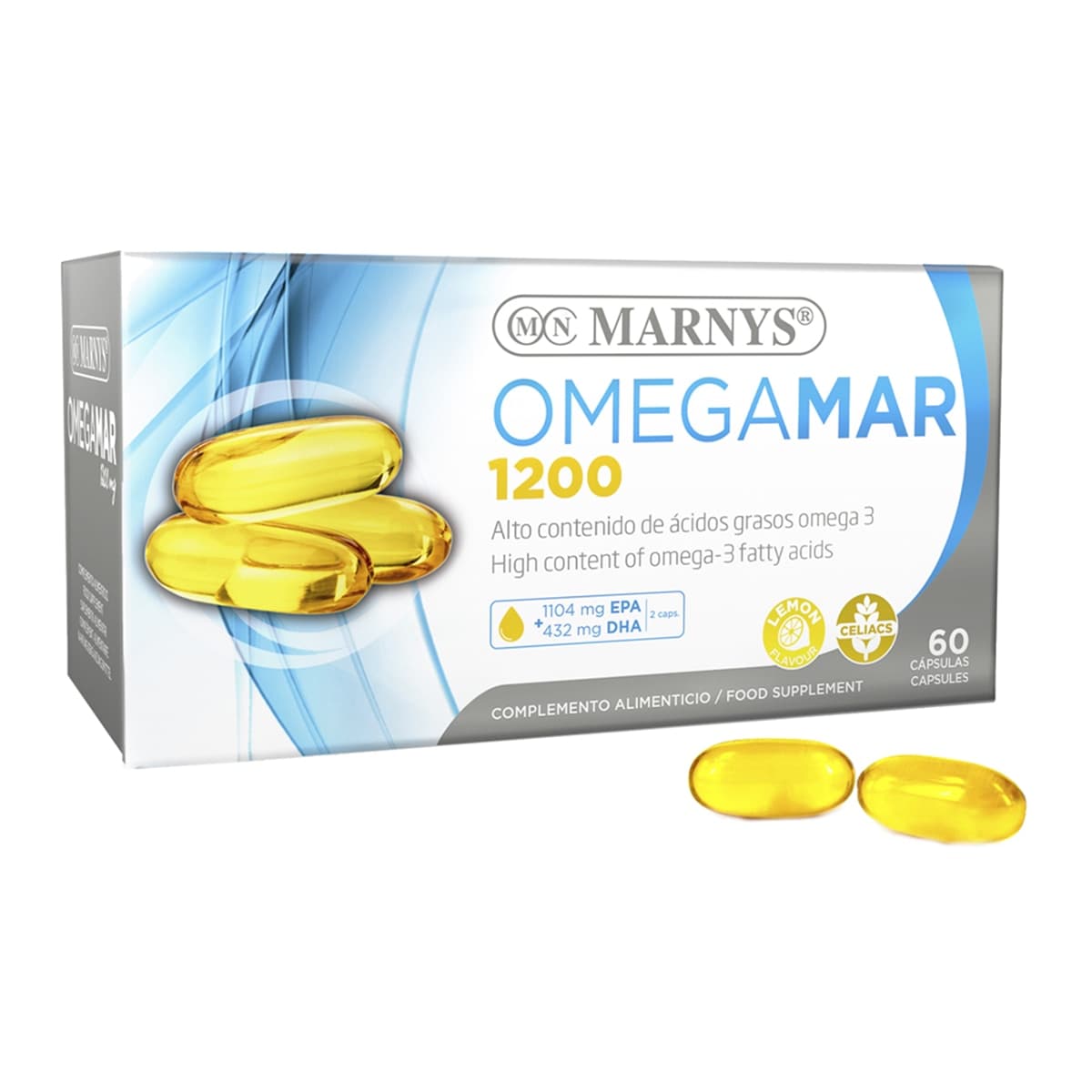 Marnys - 60 Cápsulas Omegamar 1200 Omega 3 En Alta Concentración Marnys.