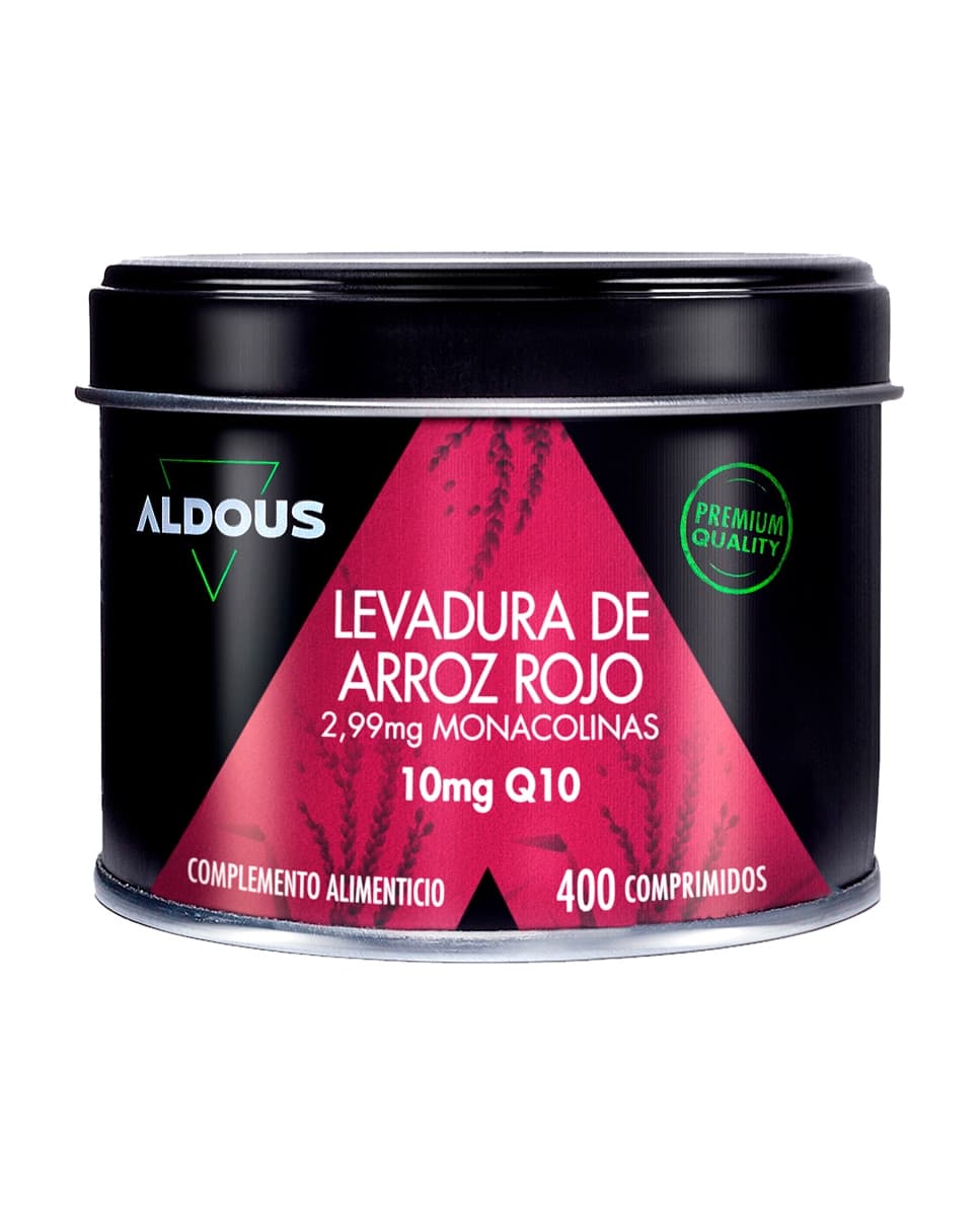 Aldous Bio - 400 Comprimidos para el Colesterol con Levadura de Arroz Rojo con Coenzima Q10 Aldous Bio.