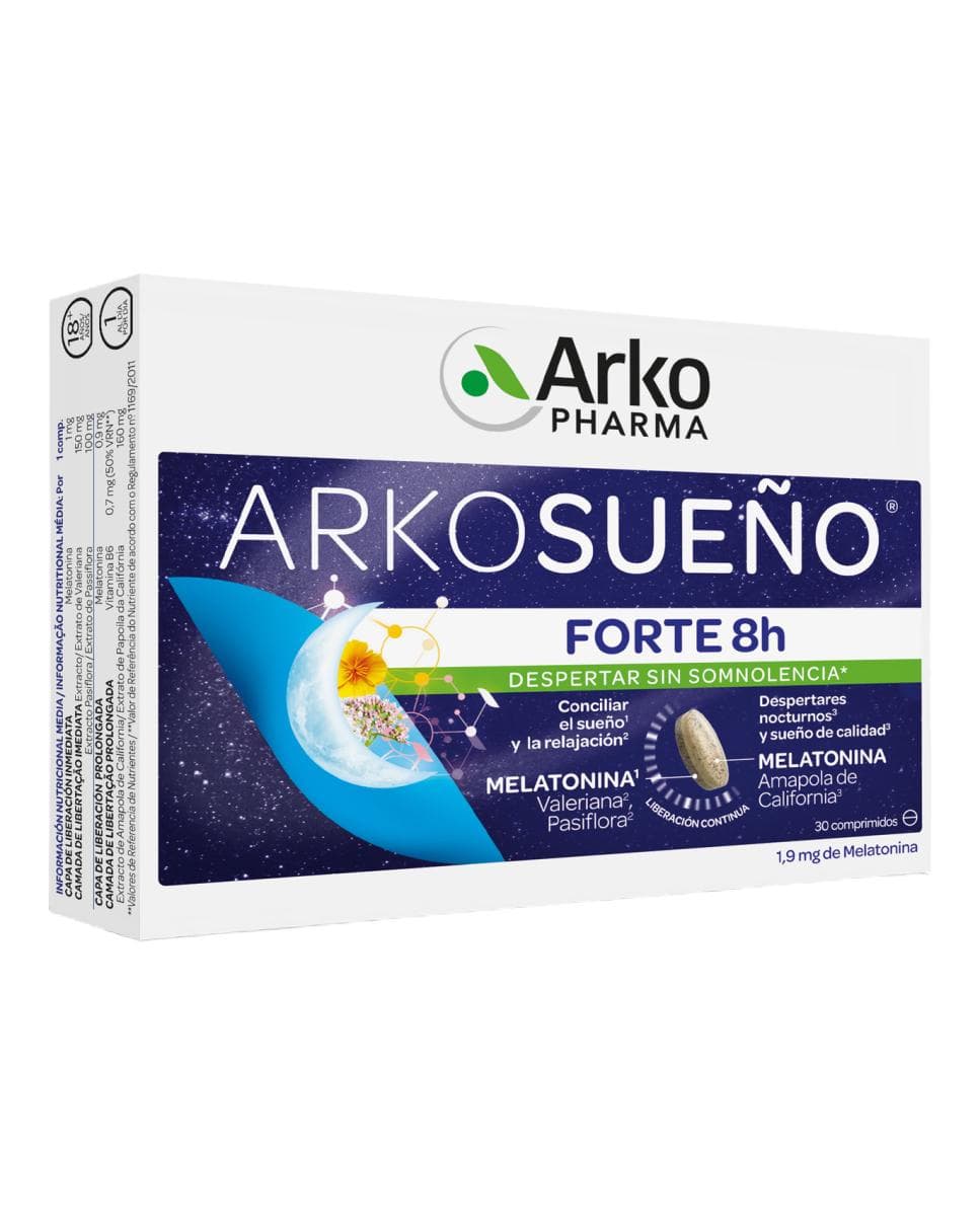 Arkopharma - 30 Cápsulas Arkosueño Crono 8H Arkopharma.