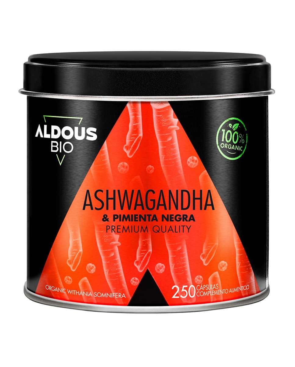 Aldous Bio - Ashwagandha Con Pimienta Negra Ecológica Aldous Bio.