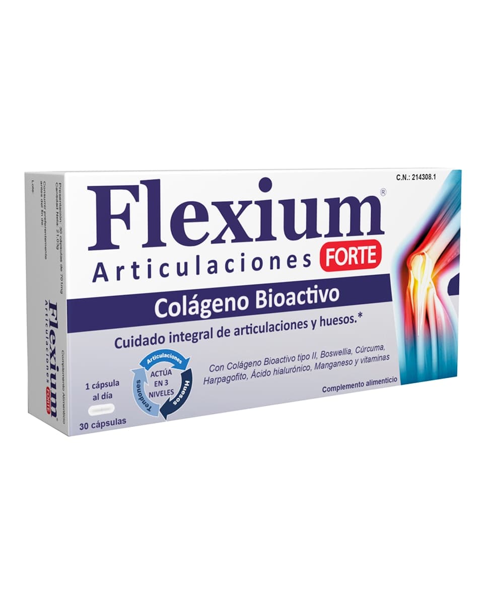 Flexium - Complemento alimenticio articulaciones forte 30 cápsulas Flexium.
