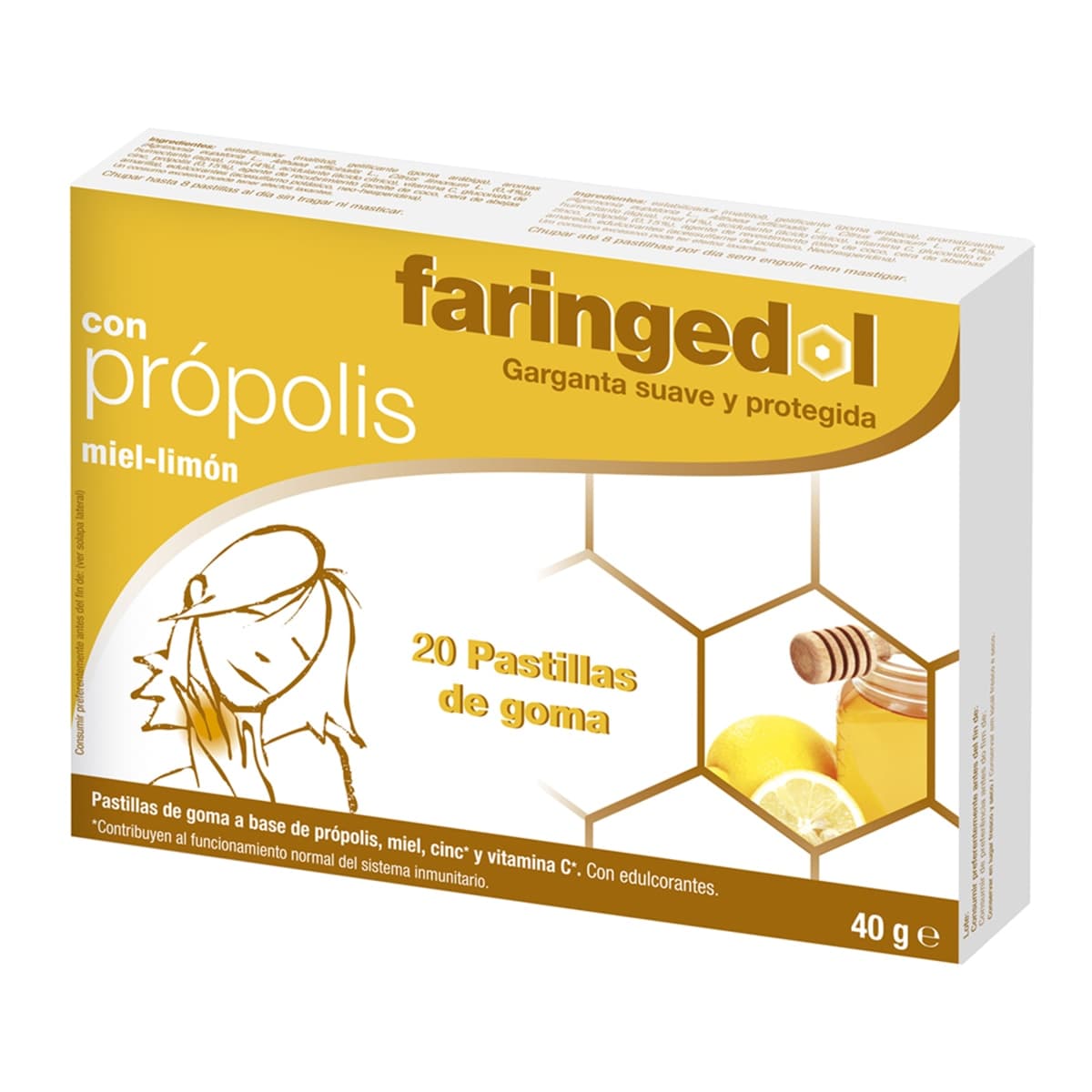 Faringedol - 20 Pastillas Faringedol Miel.