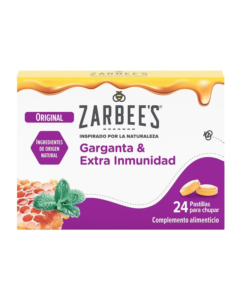 ZARBEES - 24 Pastillas Garganta & Extra Inmunidad Zarbee's.