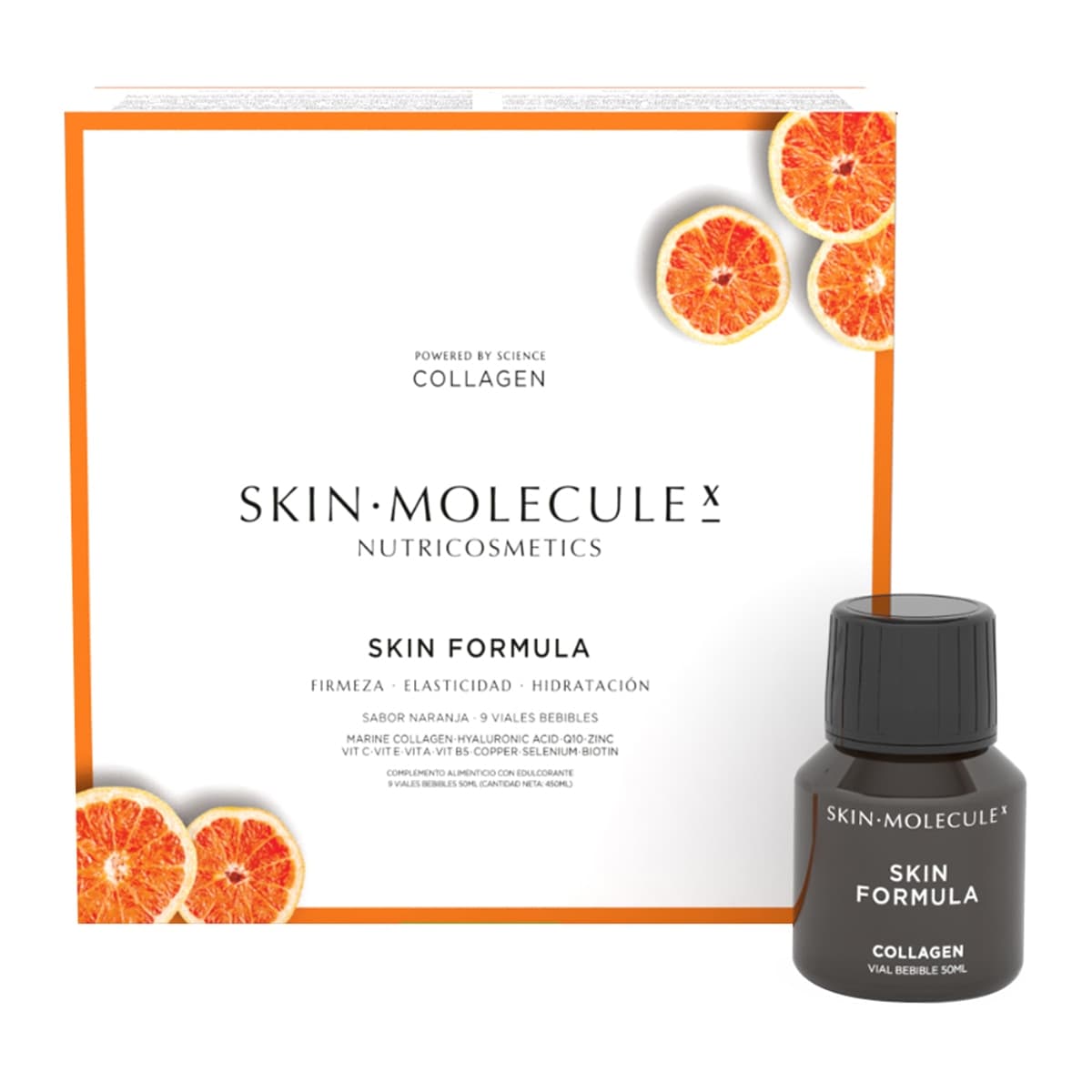 Skin Molecule X - Colágeno bebible marino 10g con Ácido Hialurónico Coenzima Q10 Skin Molecule X®.