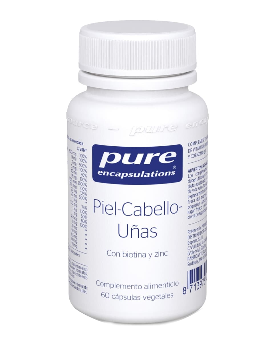 Pure Encapsulations - 60 Cápsulas Piel, Cabello y Uñas Pure Encapsulations.