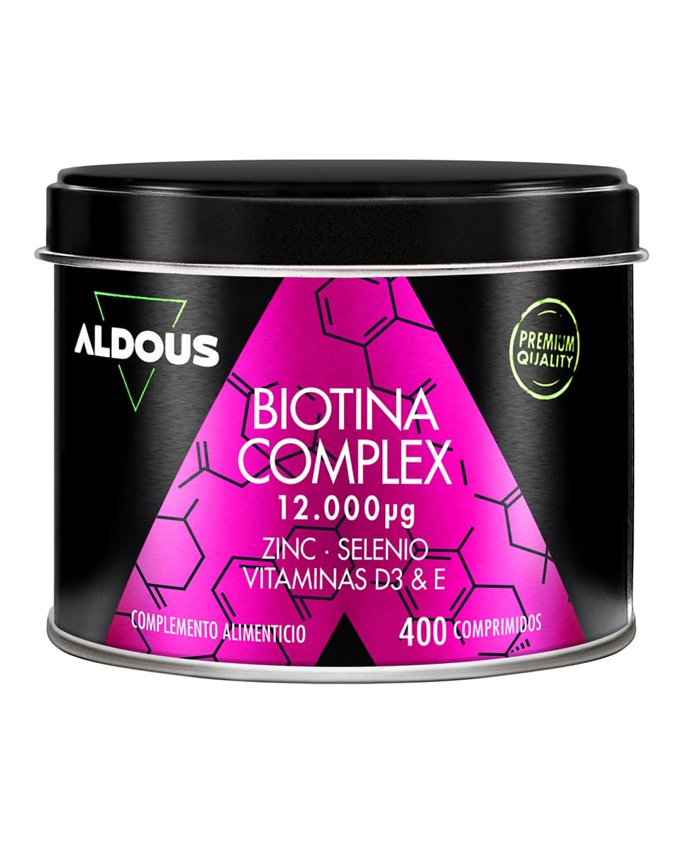 Aldous Bio - 400 Comprimidos con Biotina para el Pelo y las Uñas Aldous Bio.